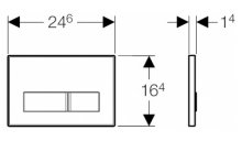 Фото товара Кнопка смыва Geberit Sigma 50 115.788.00.1 без вкладыша