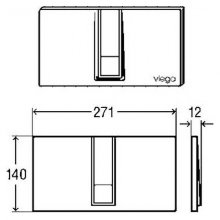 Фото товара Кнопка смыва Viega Visign for Style 14 654689 белая