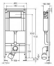 Фото товара Инсталляция Viega Eco-WC 673192 4в1 с кнопкой смыва