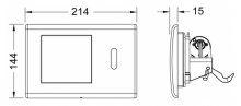 Фото товара Кнопка смыва Tece Planus 6 V-Batterie 9 240 350 сатин