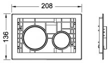 Фото товара Кнопка смыва Tece Loop Modular 9 240 664 белая антибактериальная без лицевой панели