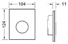 Фото товара Кнопка смыва Tece Loop Urinal 9 242 650 белая