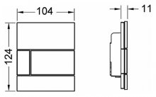 Фото товара Кнопка смыва Tece Square Urinal 9 242 809 черная
