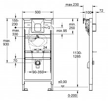 Фото товара Система инсталляции для писсуаров Grohe Rapid SL 38803001