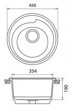 Фото товара Мойка кухонная GranFest Rondo GF-R450 терракот