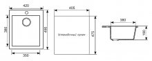 Фото товара Мойка кухонная Mixline ML-GM14 песочный