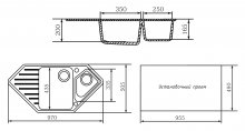 Фото товара Мойка кухонная Mixline ML-GM25 серый