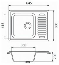 Фото товара Мойка кухонная GranFest Standart  GF-S645L песочный