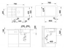 Фото товара Мойка кухонная Blanco Metra 6 S Compact антрацит