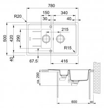 Фото товара Мойка кухонная Franke Basis BFG 651-78 бежевый