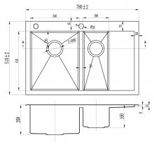 Фото товара Мойка кухонная Zorg Inox RX RX-5178-2-R