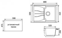 Фото товара Мойка кухонная GranFest Standart GF-S680L серый