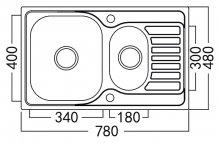 Фото товара Мойка кухонная Zorg Inox Pvd SZR-780-2-480 GRAFIT