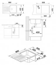 Фото товара Мойка кухонная Blanco Nova 5 S антрацит