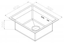 Фото товара Мойка кухонная Zorg Inox X X-4550