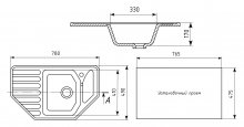 Фото товара Мойка кухонная Mixline ML-GM24 черный