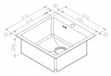 Фото товара Мойка кухонная Zorg Inox Pvd SZR-51 GRAFIT