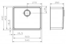 Фото товара Мойка кухонная Reginox Kansas 50x40 Medium LUX OKG L сталь