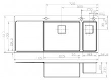 Фото товара Мойка кухонная Reginox Nevada 50x18 LUX OKG right L сталь