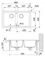 Фото товара Мойка кухонная Franke Basis BFG 620 бежевый