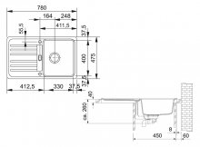 Фото товара Мойка кухонная Franke Euroform EFG 614-78 бежевый