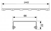 Фото товара Решетка Tece TECEdrainline Royal 6 015 40 150 см глянцевая