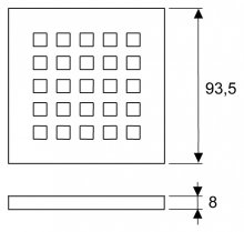 Фото товара Решетка Tece ТЕСЕdrainboard 310 00 00 quadratum