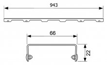 Фото товара Решетка Tece TECEdrainline Lines 6 010 21 100 см матовая