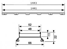 Фото товара Решетка Tece TECEdrainline Plate II 6 015 72 150 см под плитку