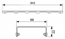 Фото товара Решетка Tece TECEdrainline Royal 6 009 40 90 см глянцевая