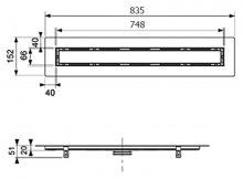 Фото товара Душевой лоток Tece TECEdrainline 6 508 00 для натурального камня 80 см