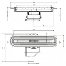 Фото товара Душевой лоток Pestan Confluo Slim Line 1150 с решеткой