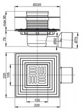 Фото товара Душевой трап AlcaPlast APV3344