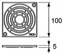 Фото товара Решетка Tece TECEdrainpoint S 366 50 00 с фиксаторами
