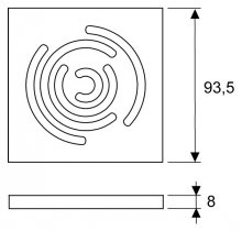 Фото товара Решетка Tece ТЕСЕdrainboard 310 00 03 rings