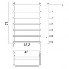 Фото товара Полотенцесушитель водяной Terminus Полка люкс 45x73 8 секций