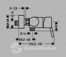 Фото товара Смеситель для душа Hansgrohe Talis S 32620000