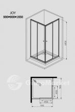 Фото товара Душевой уголок Sturm Joy 90 Chinchilla Glass