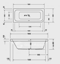 Фото товара Акриловая ванна Duravit Happy D . 700017, 700018