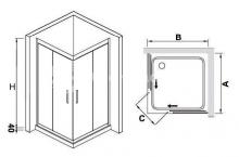 Фото товара Душевой уголок RGW Classic CL-32 80х80