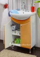 Фото товара Комплект мебели для ванной Sanflor Юна 55 апельсиновый