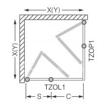 Фото товара Душевой уголок Roltechnik Tower TZOP1+TBL 80х90