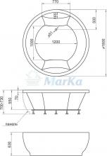 Фото товара Акриловая ванна 1MarKa Aima Design Omega