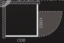 Фото товара Душевая дверь Roltechnik Classic CDO1/800 white/transparent