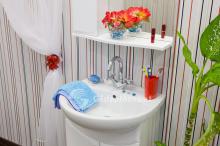 Фото товара Комплект мебели для ванной Sanflor Юна 65 белый глянец