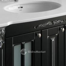 Фото товара Комплект мебели для ванной Atoll Александрия 100 black (серебро)