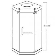 Фото товара Душевая кабина Lanmeng LM-857 R голубая