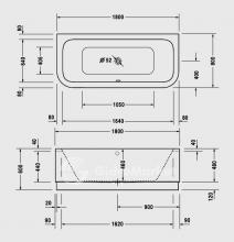 Фото товара Акриловая ванна Duravit Happy D . 700178