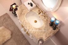 Фото товара Мебель для ваннойTessoro Sofi белый глянец с золотом
