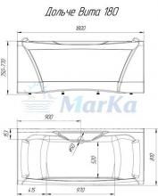 Фото товара Акриловая ванна 1MarKa Aima Design Dolche Vita